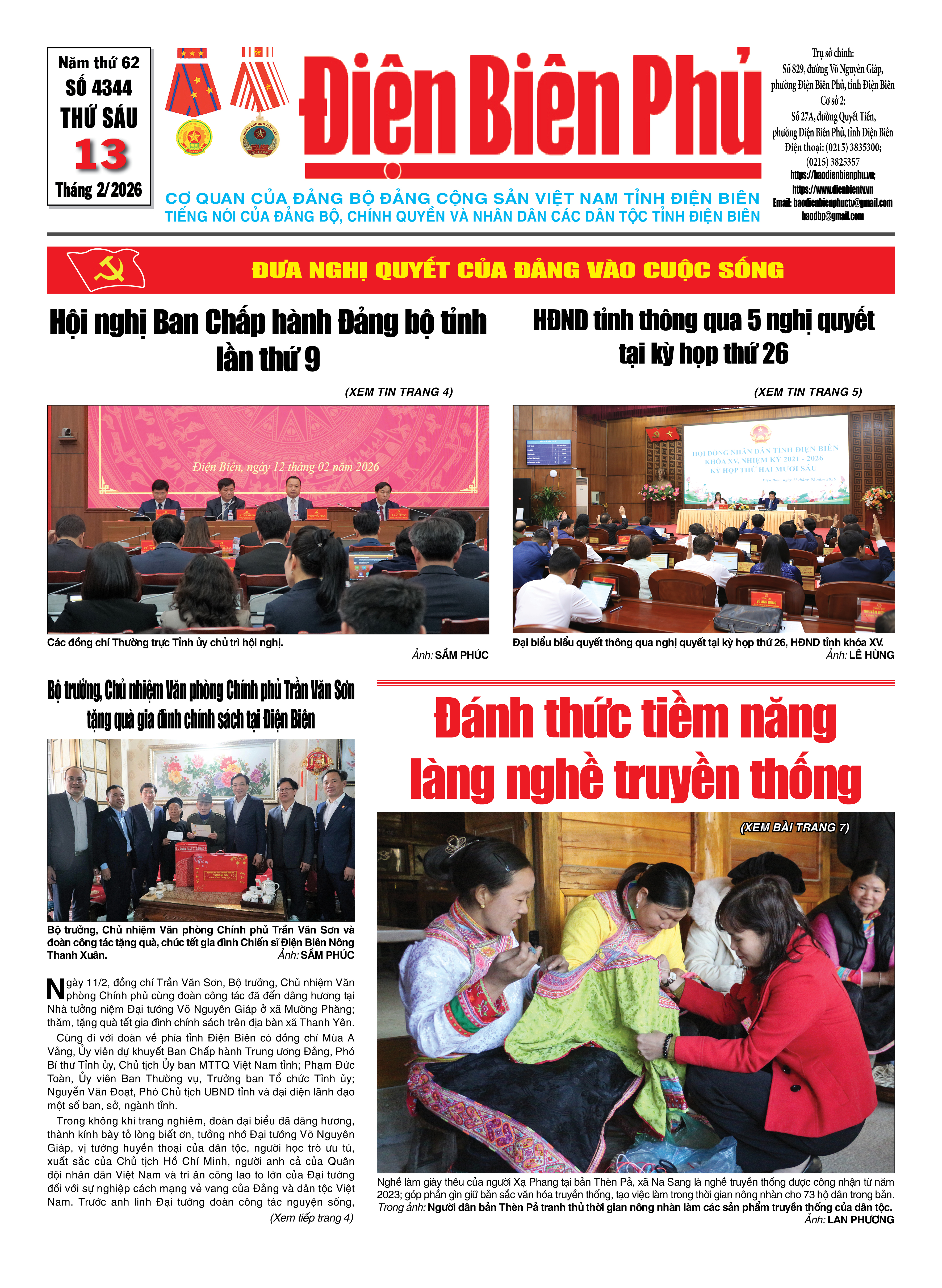 B&aacute;o thời sự Số b&aacute;o thứ s&aacute;u,ng&agrave;y 13 th&aacute;ng 2 năm 2026