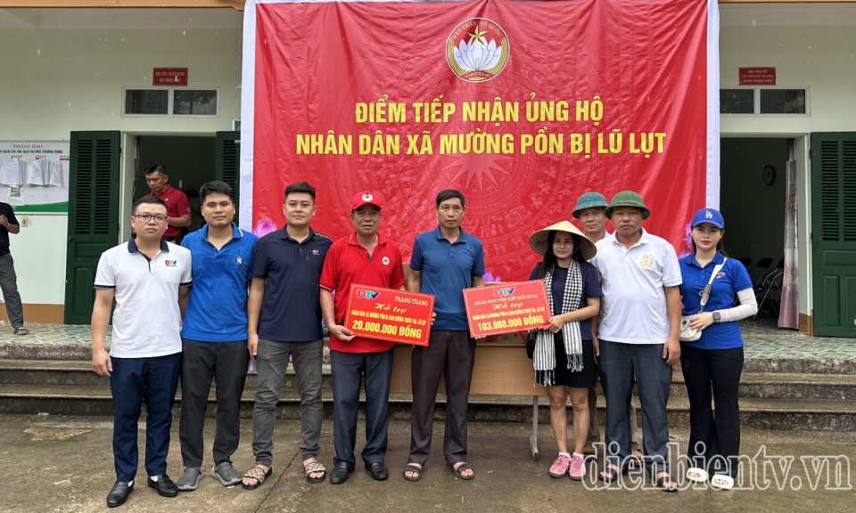 Đ&agrave;i Ph&aacute;t thanh v&agrave; Truyền h&igrave;nh Điện Bi&ecirc;n kết nối hỗ trợ người d&acirc;n v&ugrave;ng lũ