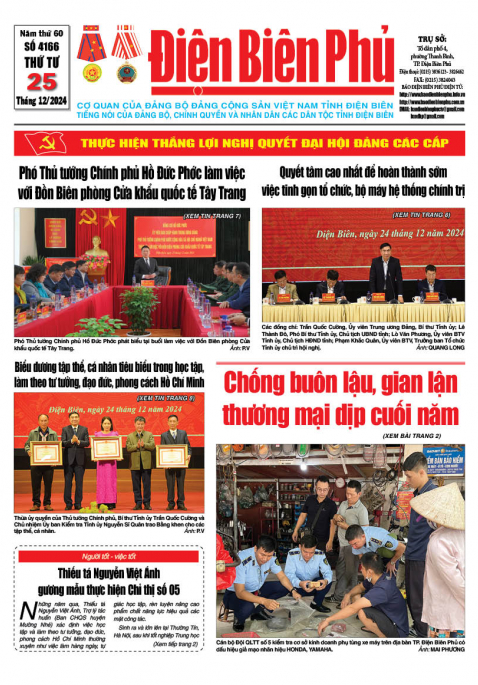 B&aacute;o thời sự Số b&aacute;o thứ tư,ng&agrave;y 25 th&aacute;ng 12 năm 2024