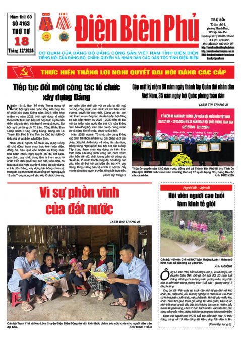 B&aacute;o thời sự Số b&aacute;o thứ tư,ng&agrave;y 18 th&aacute;ng 12 năm 2024