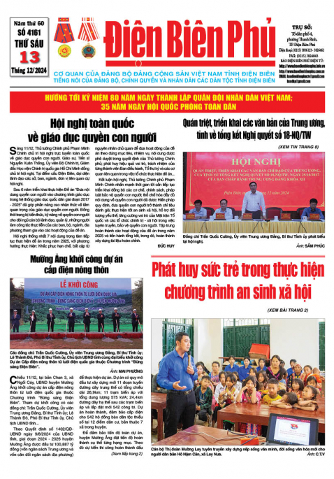 B&aacute;o thời sự Số b&aacute;o thứ s&aacute;u,ng&agrave;y 13 th&aacute;ng 12 năm 2024