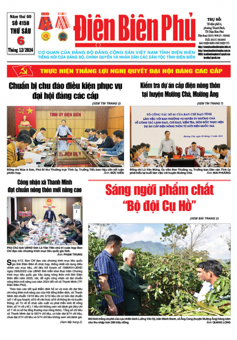 Số b&aacute;o thứ s&aacute;u,ng&agrave;y 06 th&aacute;ng 12 năm 2024