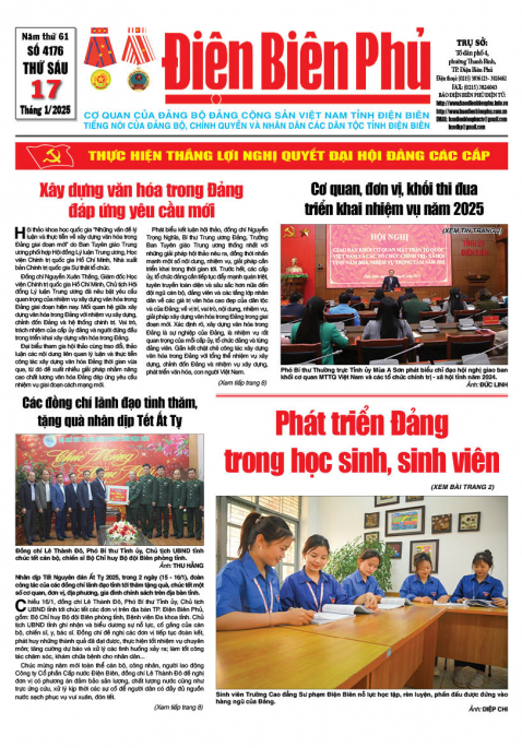 B&aacute;o thời sự Số b&aacute;o thứ s&aacute;u,ng&agrave;y 17 th&aacute;ng 1 năm 2025