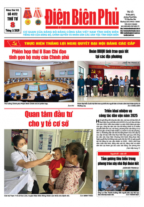 B&aacute;o thời sự Số b&aacute;o thứ tư,ng&agrave;y 08 th&aacute;ng 1 năm 2025