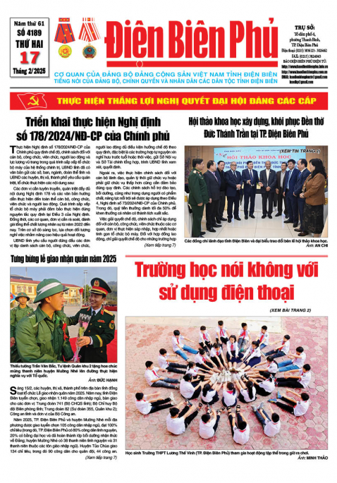 B&aacute;o thời sự Số b&aacute;o thứ hai,ng&agrave;y 17 th&aacute;ng 2 năm 2025