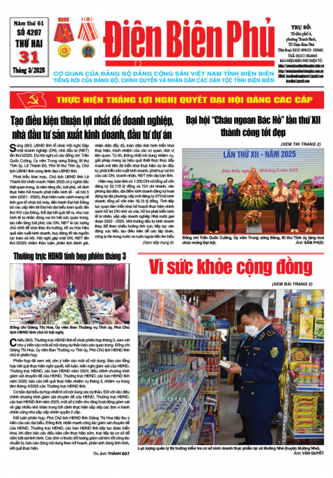 B&aacute;o thời sự Số b&aacute;o thứ hai,ng&agrave;y 31 th&aacute;ng 3 năm 2025