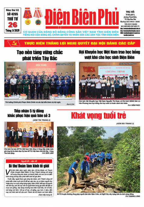 B&aacute;o thời sự Số b&aacute;o thứ tư,ng&agrave;y 26 th&aacute;ng 3 năm 2025