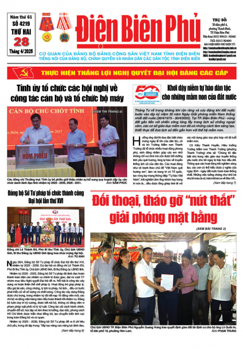B&aacute;o thời sự Số b&aacute;o thứ hai,ng&agrave;y 28 th&aacute;ng 4 năm 2025
