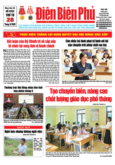 B&aacute;o thời sự Số b&aacute;o thứ tư,ng&agrave;y 28 th&aacute;ng 5 năm 2025