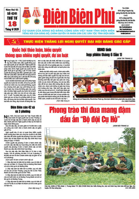 B&aacute;o thời sự Số b&aacute;o thứ tư,ng&agrave;y 18 th&aacute;ng 6 năm 2025