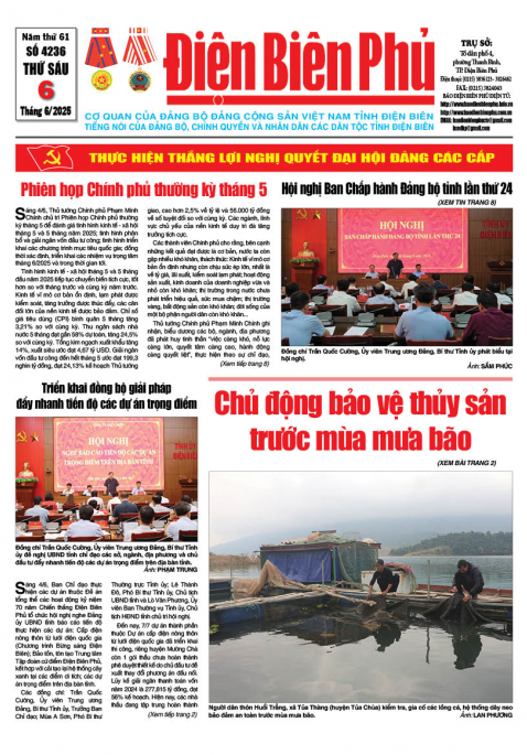 B&aacute;o thời sự Số b&aacute;o thứ s&aacute;u,ng&agrave;y 06 th&aacute;ng 6 năm 2025