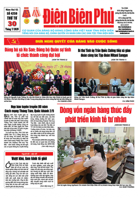 B&aacute;o thời sự Số b&aacute;o thứ tư,ng&agrave;y 30 th&aacute;ng 7 năm 2025