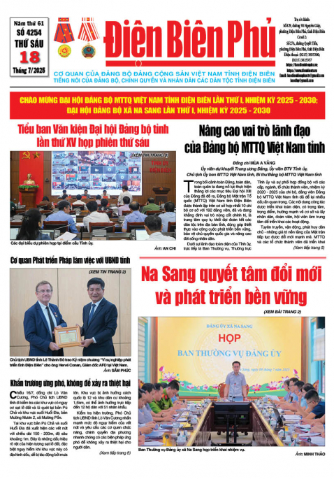 B&aacute;o thời sự Số b&aacute;o thứ s&aacute;u,ng&agrave;y 18 th&aacute;ng 7 năm 2025