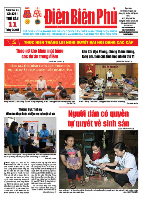 B&aacute;o thời sự Số b&aacute;o thứ s&aacute;u,ng&agrave;y 11 th&aacute;ng 7 năm 2025