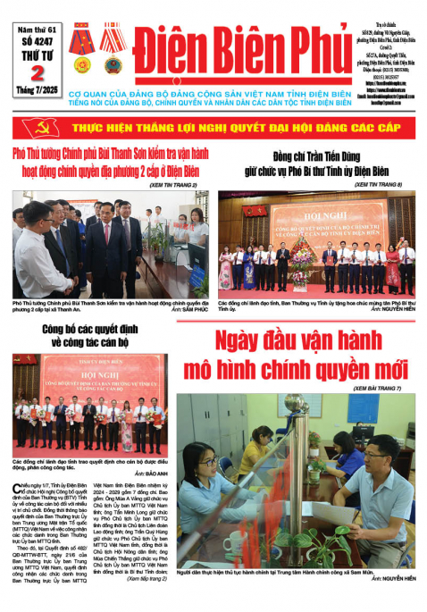 B&aacute;o thời sự Số b&aacute;o thứ tư,ng&agrave;y 02 th&aacute;ng 7 năm 2025