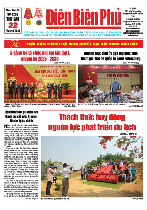 B&aacute;o thời sự Số b&aacute;o thứ s&aacute;u,ng&agrave;y 22 th&aacute;ng 8 năm 2025