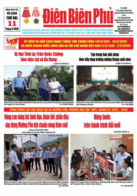 B&aacute;o thời sự Số b&aacute;o thứ hai,ng&agrave;y 11 th&aacute;ng 8 năm 2025