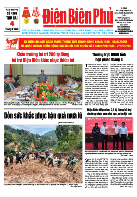 B&aacute;o thời sự Số b&aacute;o thứ hai,ng&agrave;y 04 th&aacute;ng 8 năm 2025
