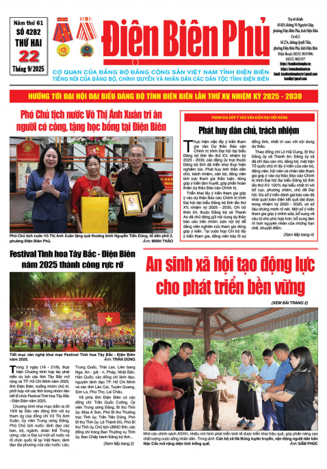 B&aacute;o thời sự Số b&aacute;o thứ hai,ng&agrave;y 22 th&aacute;ng 9 năm 2025