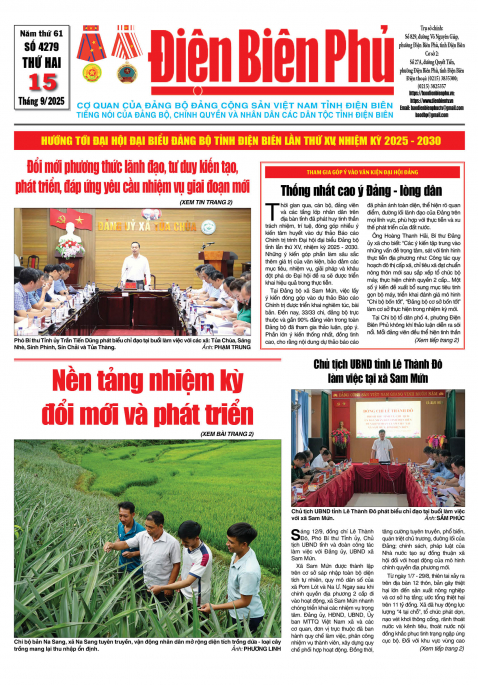 B&aacute;o thời sự Số b&aacute;o thứ hai,ng&agrave;y 15 th&aacute;ng 9 năm 2025