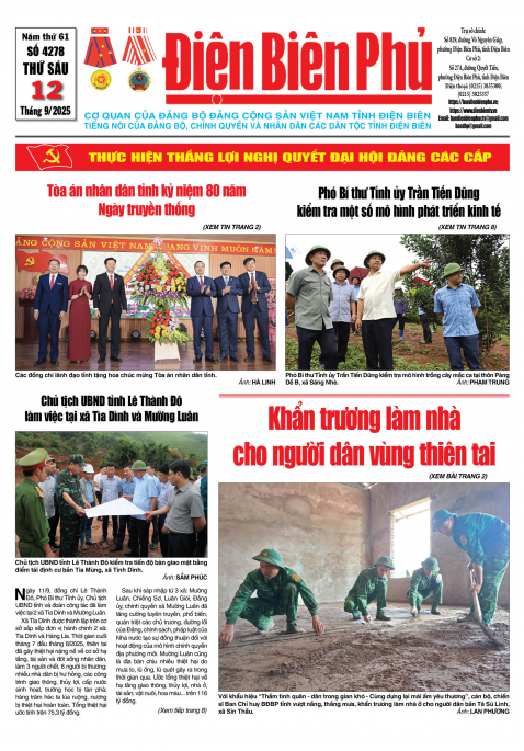 B&aacute;o thời sự Số b&aacute;o thứ s&aacute;u,ng&agrave;y 12 th&aacute;ng 9 năm 2025