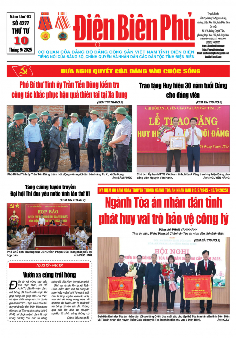 B&aacute;o thời sự Số b&aacute;o thứ tư,ng&agrave;y 10 th&aacute;ng 9 năm 2025