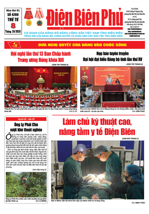 B&aacute;o thời sự Số b&aacute;o thứ tư,ng&agrave;y 08 th&aacute;ng 10 năm 2025