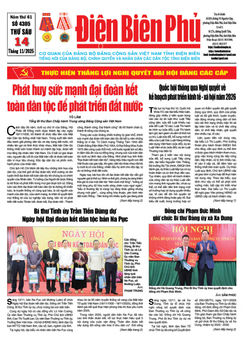 B&aacute;o thời sự Số b&aacute;o thứ s&aacute;u,ng&agrave;y 14 th&aacute;ng 11 năm 2025