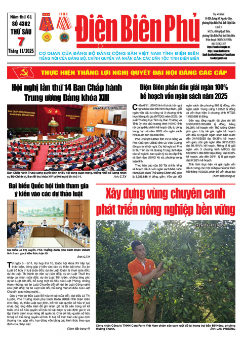 B&aacute;o thời sự Số b&aacute;o thứ s&aacute;u,ng&agrave;y 07 th&aacute;ng 11 năm 2025