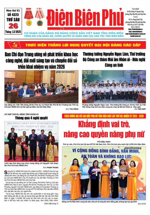B&aacute;o thời sự Số b&aacute;o thứ s&aacute;u,ng&agrave;y 26 th&aacute;ng 12 năm 2025