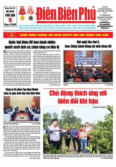B&aacute;o thời sự Số b&aacute;o thứ s&aacute;u,ng&agrave;y 05 th&aacute;ng 12 năm 2025