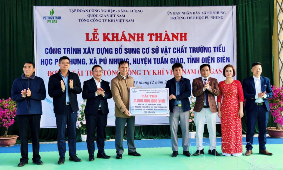 Kh&aacute;nh th&agrave;nh c&ocirc;ng tr&igrave;nh bổ sung cơ sở vật chất Trường Tiểu học P&uacute; Nhung