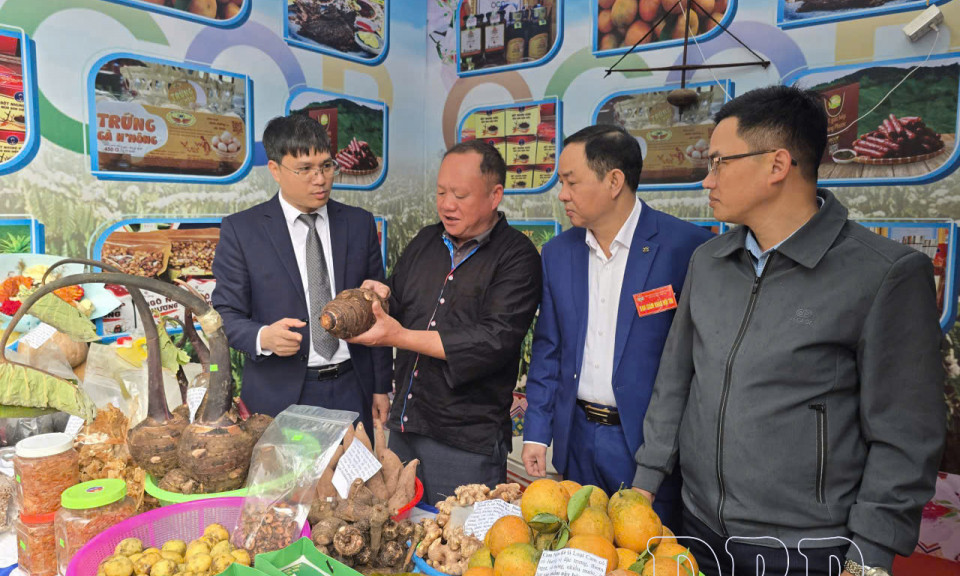 Điện Bi&ecirc;n thi quảng b&aacute; sản phẩm n&ocirc;ng nghiệp v&agrave; thực phẩm an to&agrave;n