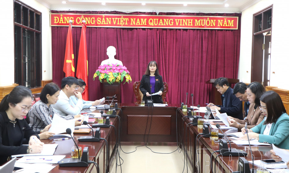 Ban D&acirc;n tộc thẩm tra dự thảo nghị quyết tr&igrave;nh kỳ họp thứ 25, HĐND tỉnh