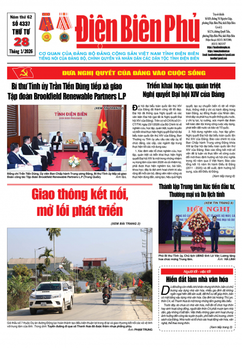 B&aacute;o thời sự Số b&aacute;o thứ tư,ng&agrave;y 28 th&aacute;ng 1 năm 2026