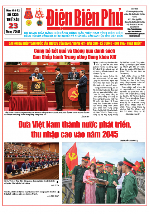 B&aacute;o thời sự Số b&aacute;o thứ s&aacute;u,ng&agrave;y 23 th&aacute;ng 1 năm 2026