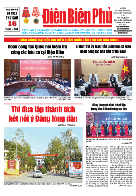 B&aacute;o thời sự Số b&aacute;o thứ s&aacute;u,ng&agrave;y 16 th&aacute;ng 1 năm 2026