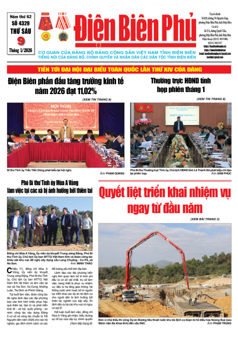 B&aacute;o thời sự Số b&aacute;o thứ s&aacute;u,ng&agrave;y 09 th&aacute;ng 1 năm 2026