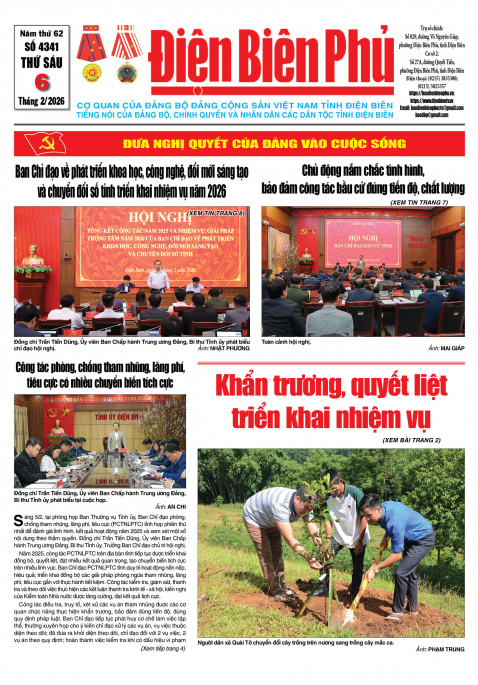 B&aacute;o thời sự Số b&aacute;o thứ s&aacute;u,ng&agrave;y 06 th&aacute;ng 2 năm 2026