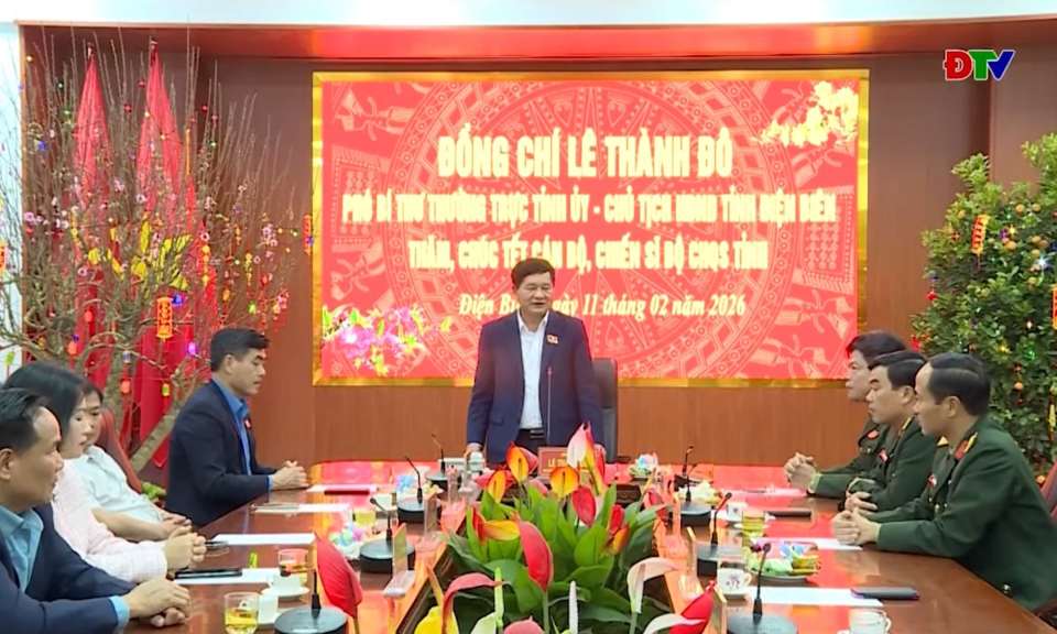 Đồng ch&iacute; L&ecirc; Th&agrave;nh Đ&ocirc; thăm, ch&uacute;c tết một số cơ quan, đơn vị