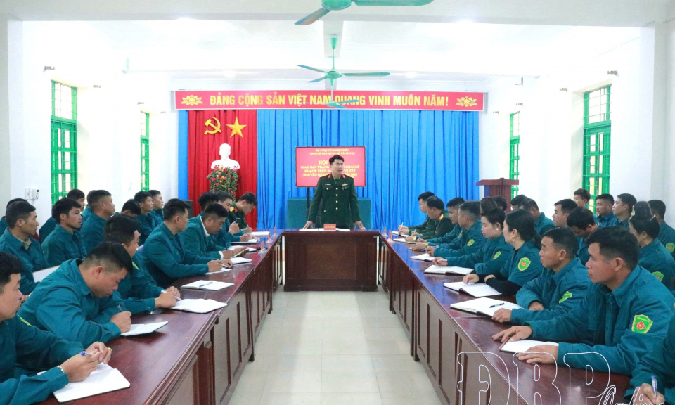 Ban CHQS x&atilde; N&agrave; Tấu triển khai kế hoạch bảo vệ Tết Nguy&ecirc;n đ&aacute;n 2026