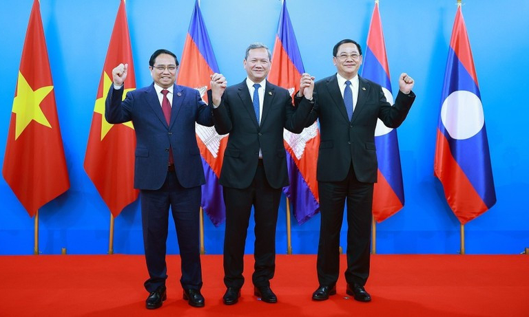 Việt Nam, L&agrave;o v&agrave; Campuchia đồng h&agrave;nh, sẻ chia kh&aacute;t vọng ph&aacute;t triển