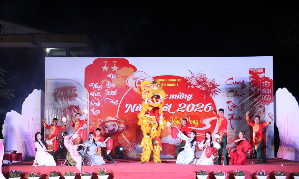 Đ&ecirc;m giao thừa &yacute; nghĩa ở Tiểu đo&agrave;n 1, Trung đo&agrave;n 82 