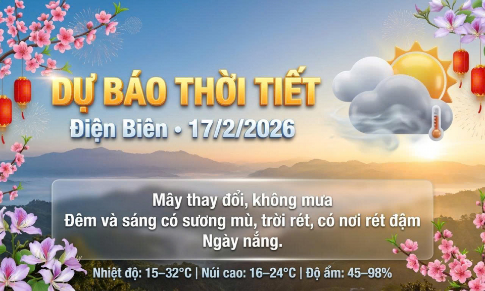 Bản tin Dự b&aacute;o thời tiết ng&agrave;y 17/2/2026