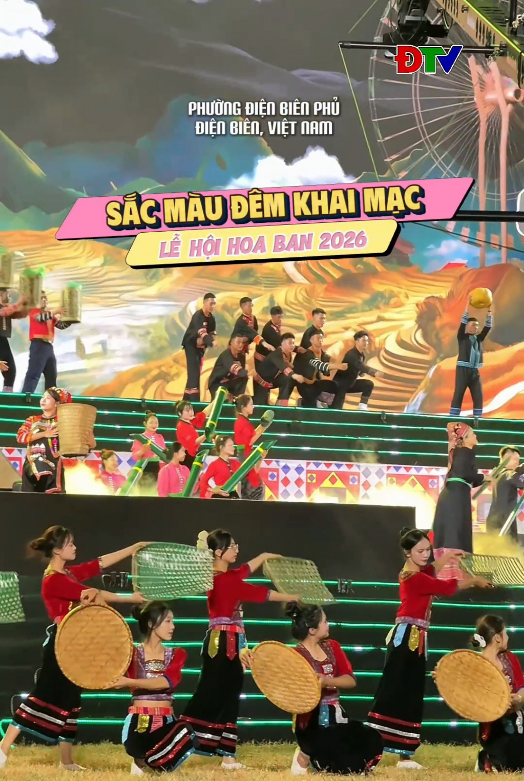 Sắc m&agrave;u đ&ecirc;m khai mạc Lễ hội Hoa Ban 2026