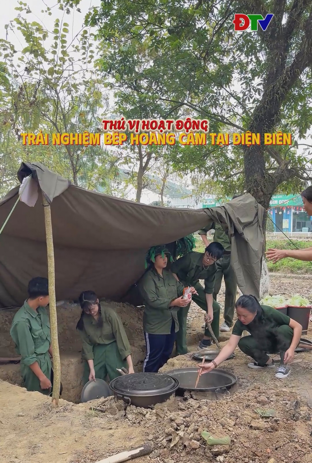 Th&uacute; vị hoạt động trải nghiệm bếp ho&agrave;ng cầm tại Điện Bi&ecirc;n