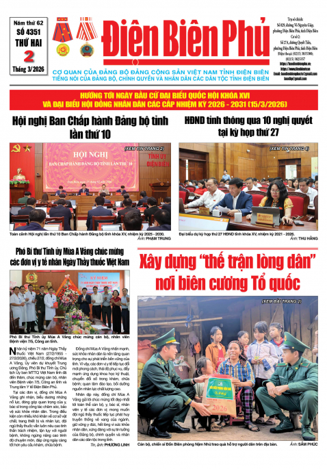 B&aacute;o thời sự Số b&aacute;o thứ hai,ng&agrave;y 02 th&aacute;ng 3 năm 2026