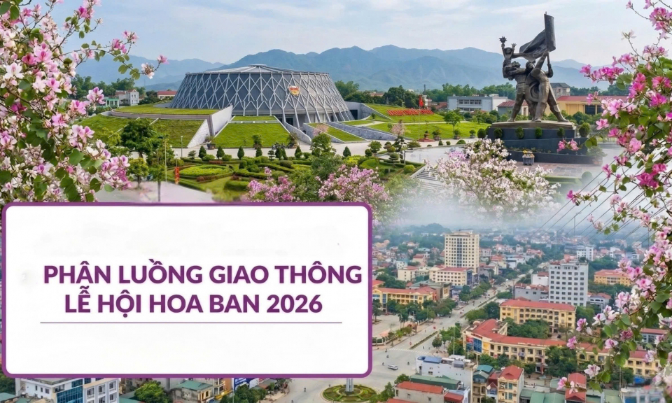 Ph&acirc;n luồng giao th&ocirc;ng phục vụ c&aacute;c hoạt động của Lễ hội Hoa Ban năm 2026