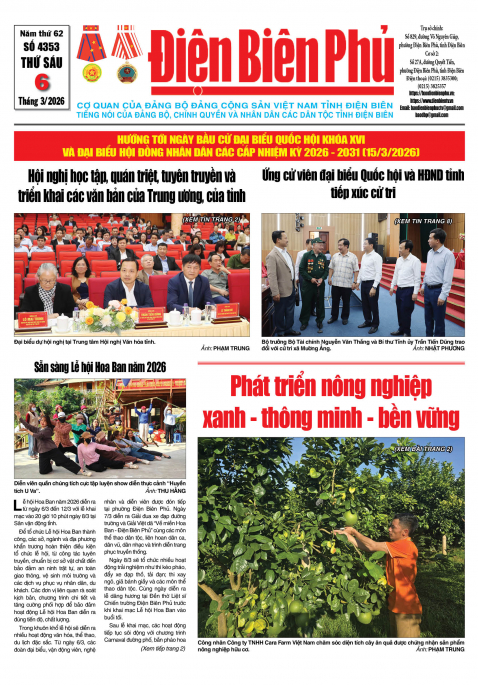 B&aacute;o thời sự Số b&aacute;o thứ s&aacute;u,ng&agrave;y 06 th&aacute;ng 3 năm 2026