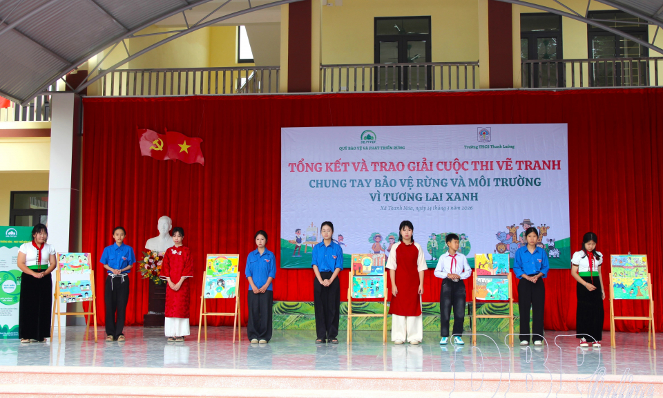 Trao giải cuộc thi vẽ tranh &ldquo;Chung tay bảo vệ rừng v&agrave; m&ocirc;i trường v&igrave; tương lai xanh&rdquo; 